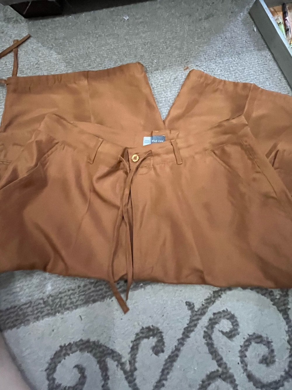 Black Label Rust Brown Maxi Skirt with Drawstring Waist